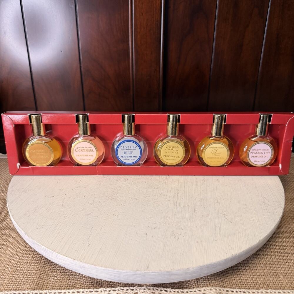 Vintage Marilyn Miglin Parfum Oil Collection Perfume Set Of 6 - 0.5oz Bottles